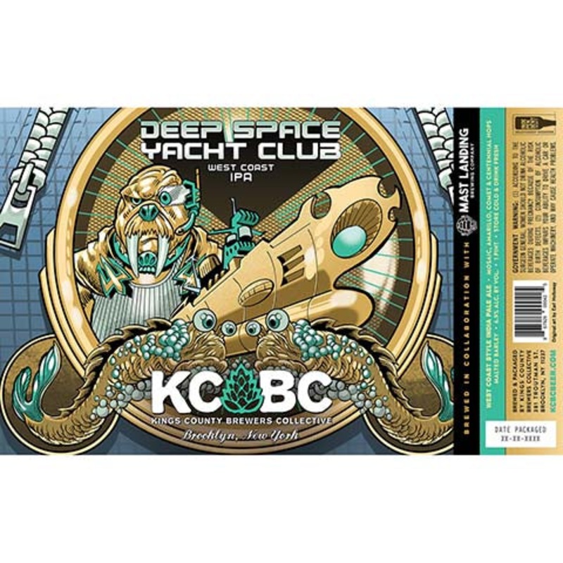 Kings County Brewers Collective Deep Space Yacht Club West Coast IPA 16OZ SINGLE CAN