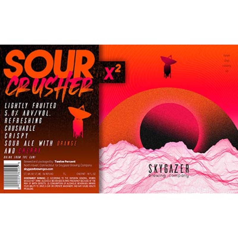Skygazer Sour Crusher x2 Orange and Cherry Sour Ale 16OZ SINGLE CAN