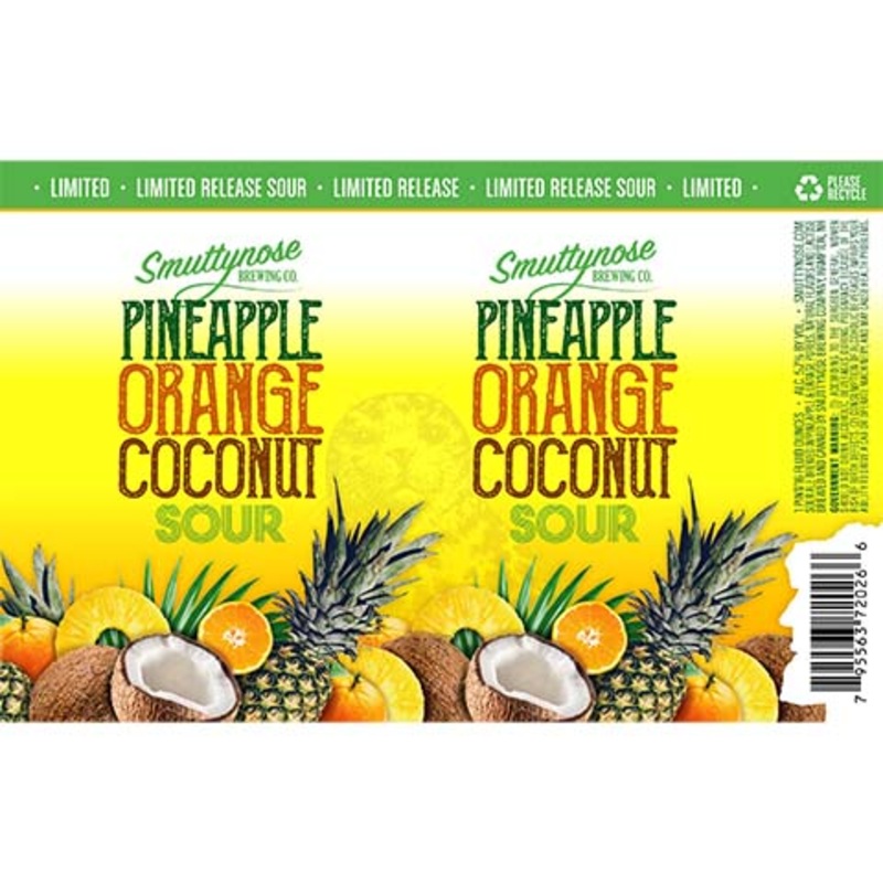 Smuttynose Pineapple Orange Coconut Sour Ale 16OZ SINGLE CAN