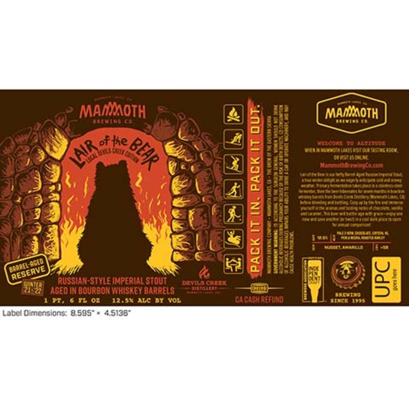 Mammoth Lair of the Bear Imperial Stout 22OZ SINGLE BTL