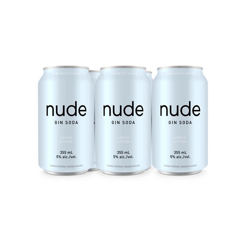 NUDE GIN SODA LEMON 355ML 6PK CAN @ Kelowna [1009941] 2130 ml