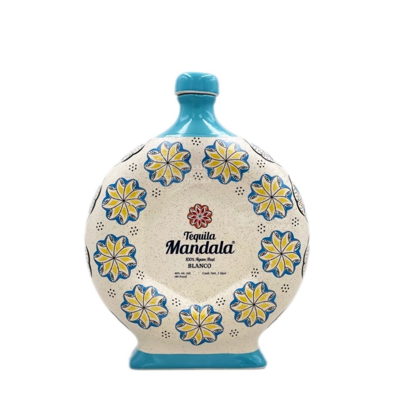 Tequila Mandala Blanco Ceramic Bottle – 1L