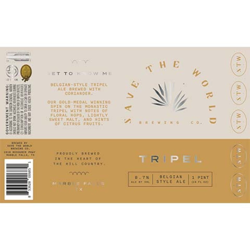 Save The World Tripel 16OZ SINGLE CAN
