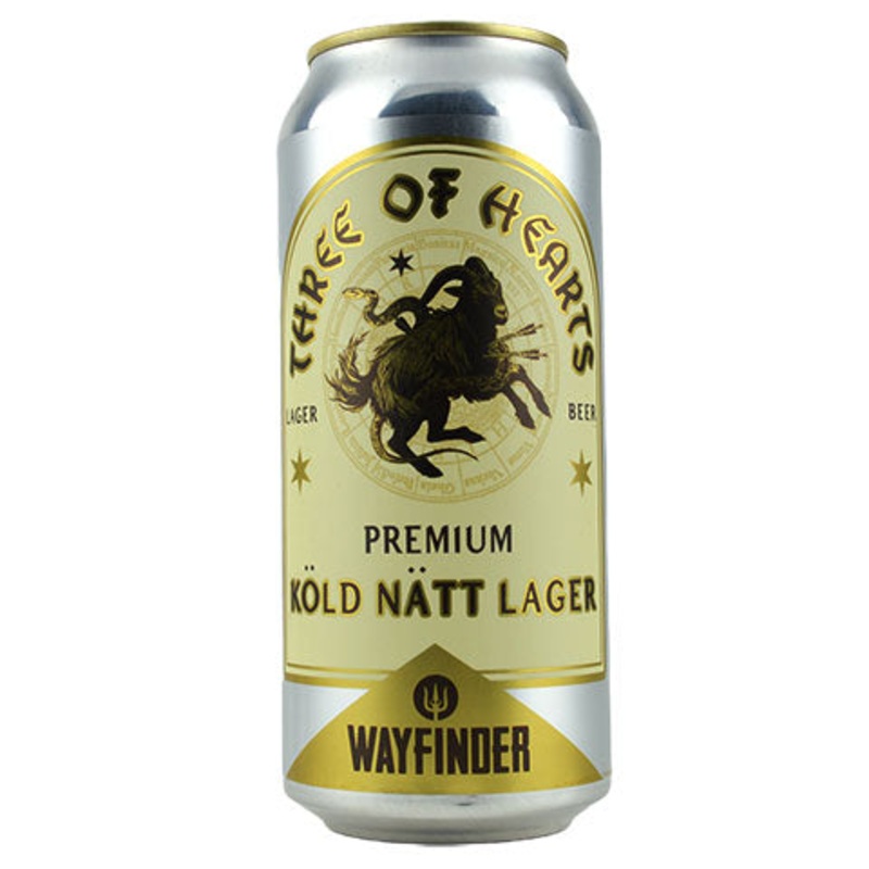 Wayfinder Three Of Hearts Kold Natt Lager 16OZ SINGLE CAN