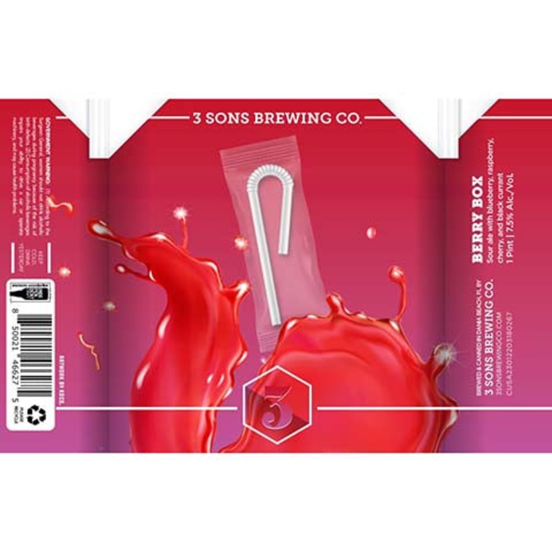3 Sons Berry Box Sour Ale 16OZ SINGLE CAN