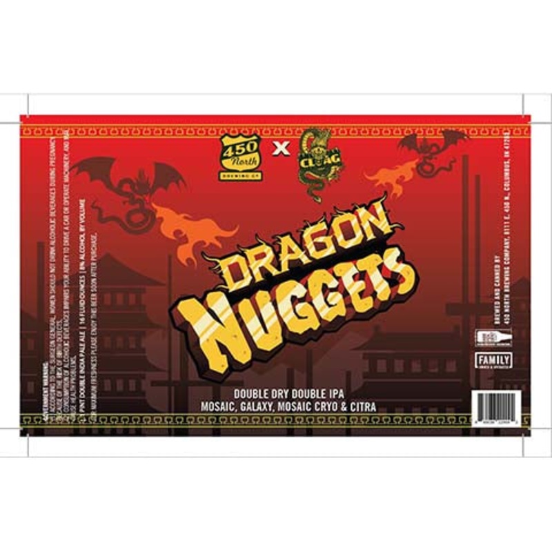 450 North Dragon Nuggets DIPA 16OZ SINGLE CAN