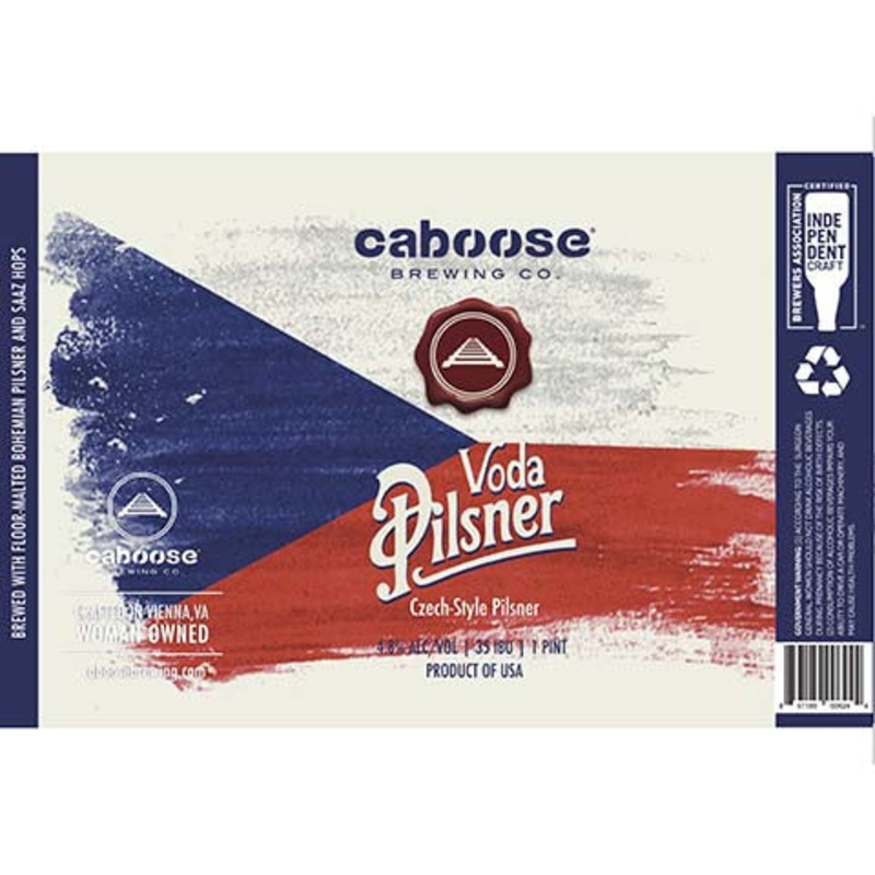 Caboose Voda Pilsner 16OZ SINGLE CAN