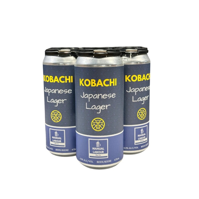 MANUAL LABOUR KOBACHI JAPANESE LAGER 473ML 4PK CAN @ St. Albert [1056512] 1892 ml