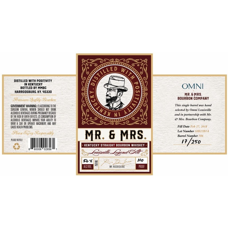 Mr. & Mrs. Kentucky Straight Bourbon Whiskey  Louisville Legend Hill