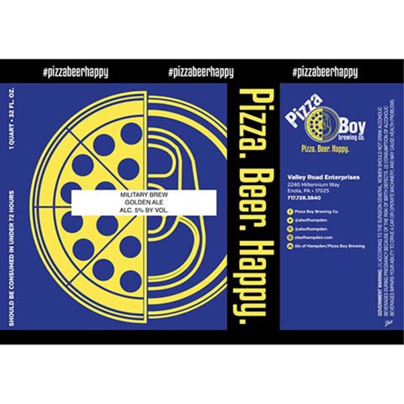 Pizza Boy Military Brew Golden Ale 32OZ SINGLE BTL