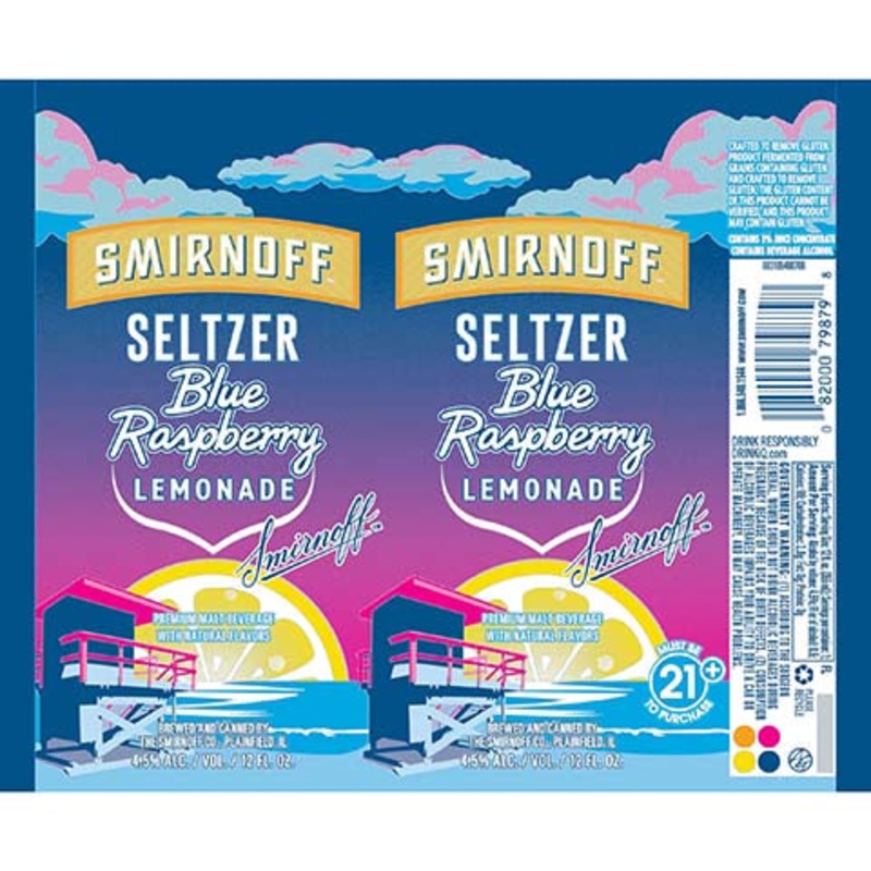 Smirnoff Blue Raspberry Lemonade Seltzer 12OZ SINGLE CAN