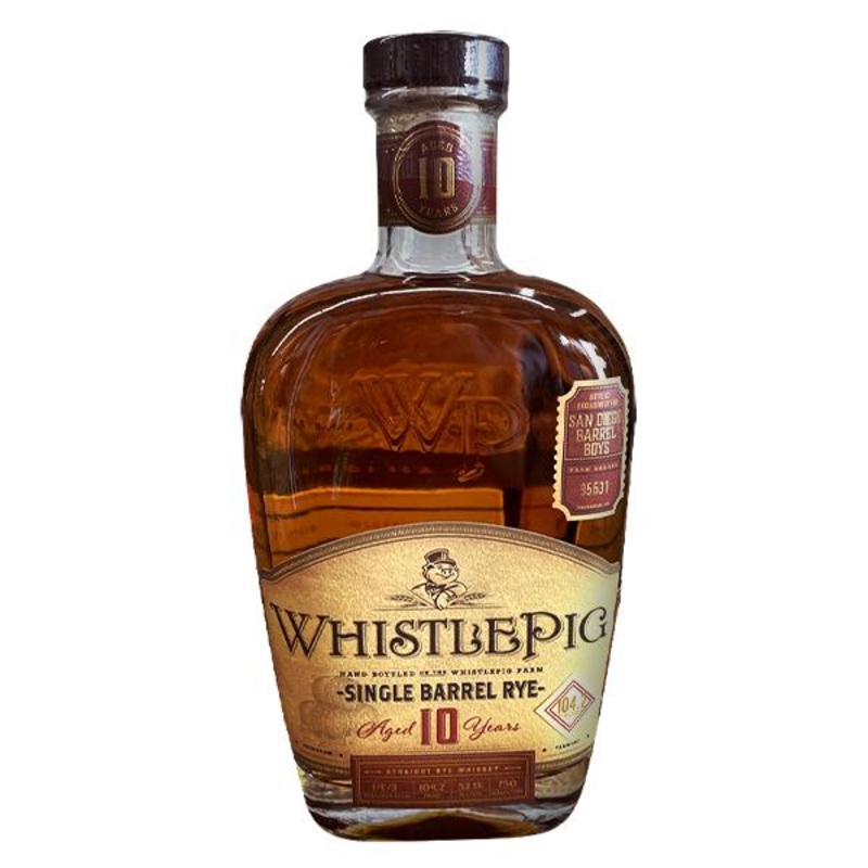 Whistlepig 10-year San Diego Barrel Boys Single Barrel #95631 Rye Whiskey 16-year