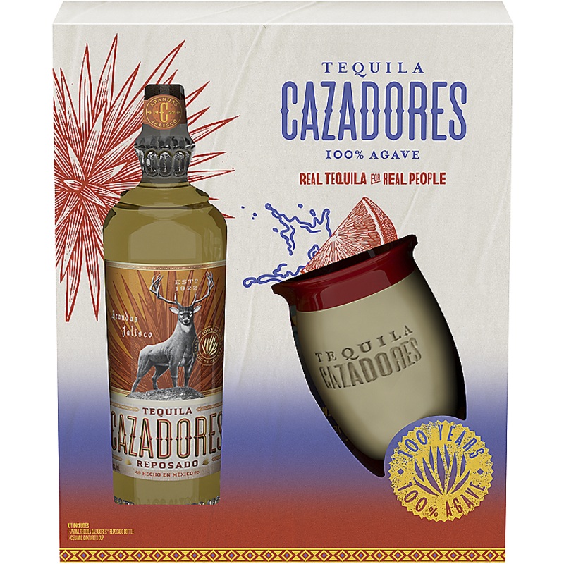 CAZADORES TEQUILA REPOSADO 80 W/ CANTARITO CUP 750ML 750ML