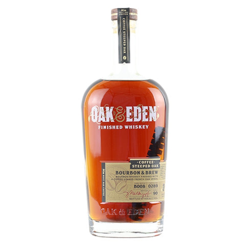 Oak & Eden Bourbon & Brew Coffee Steeped Oak Whiskey 750ML BTL