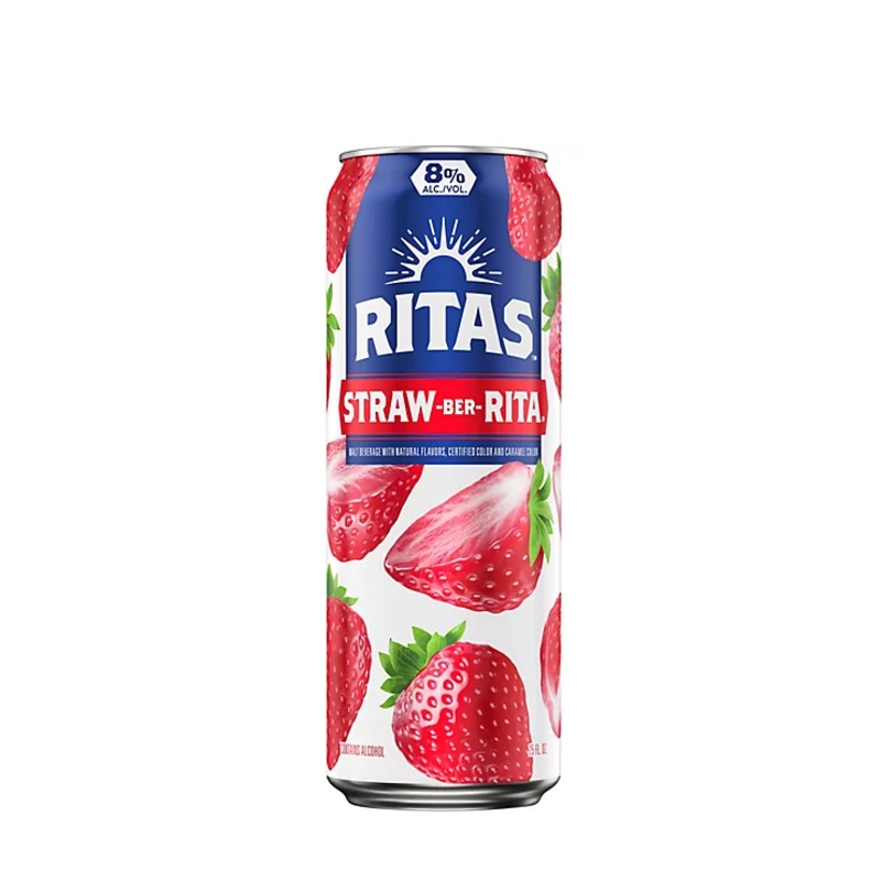 Ritas Lime Straw-Ber-Rita Margarita with a Twist Beer 25 fl oz