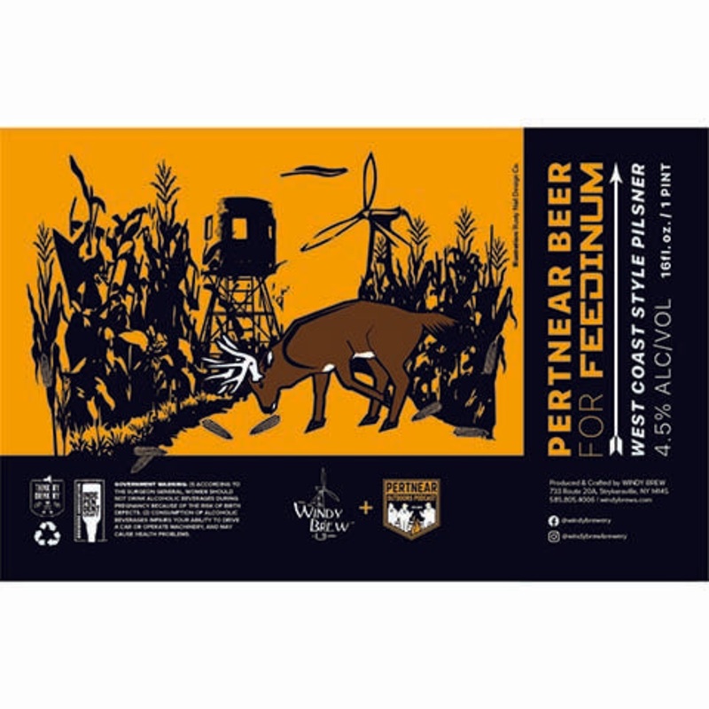 Windy Pertnear Beer for Feedinum Pilsner 16OZ SINGLE CAN