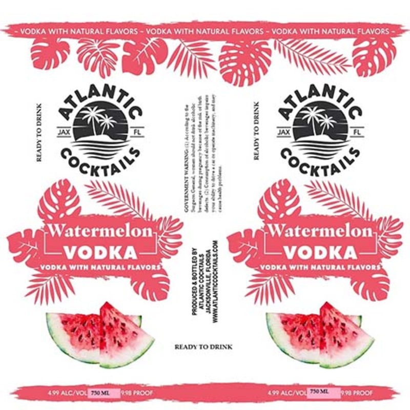 Atlantic Cocktails Watermelon Vodka 750ML BTL