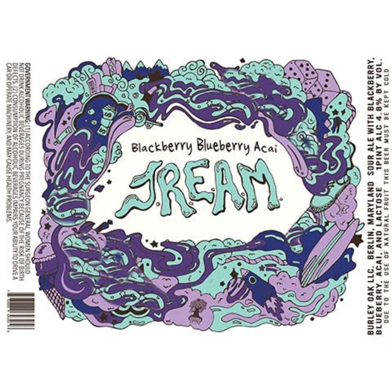 Burley Oak Blackberry Blueberry Acai JREAM Sour 16OZ SINGLE CAN