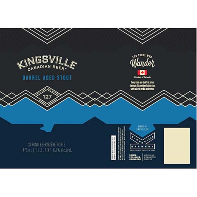 Kingsville Barrel Aged Stout 16OZ SINGLE CAN