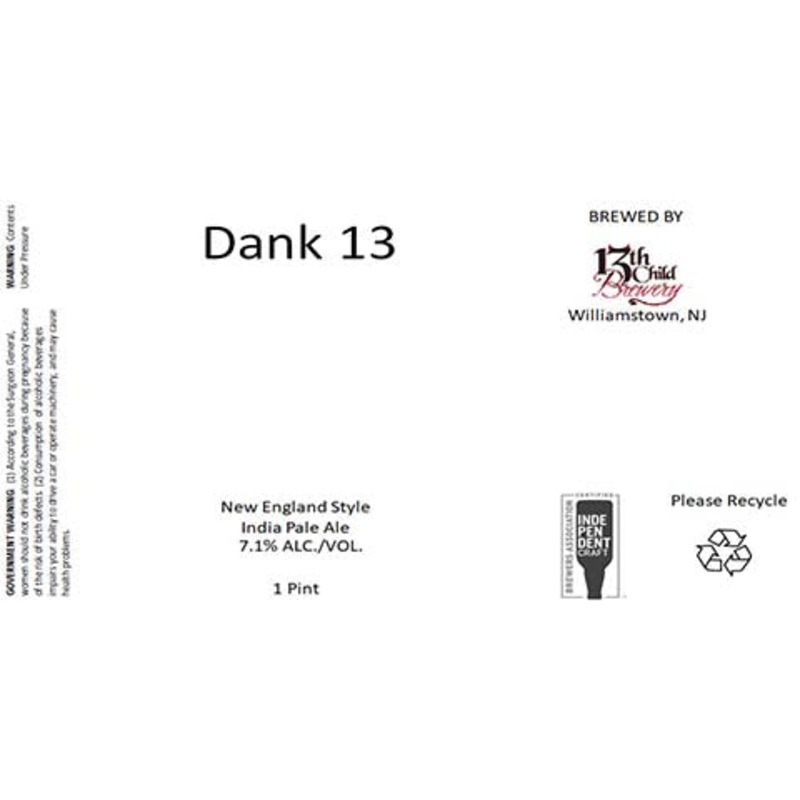 13th Child Dank 13 NEIPA 16OZ SINGLE CAN