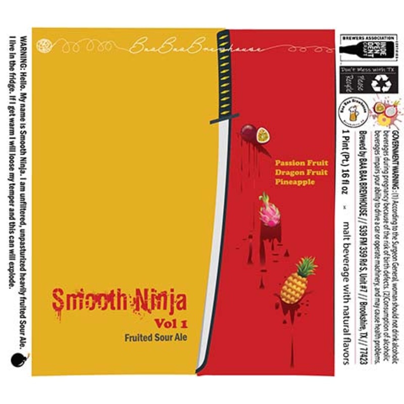 Baa Baa Smooth Ninja Vol 1 – Passionfruit, Pineapple & Dragonfruit Sour Ale 16OZ SINGLE CAN