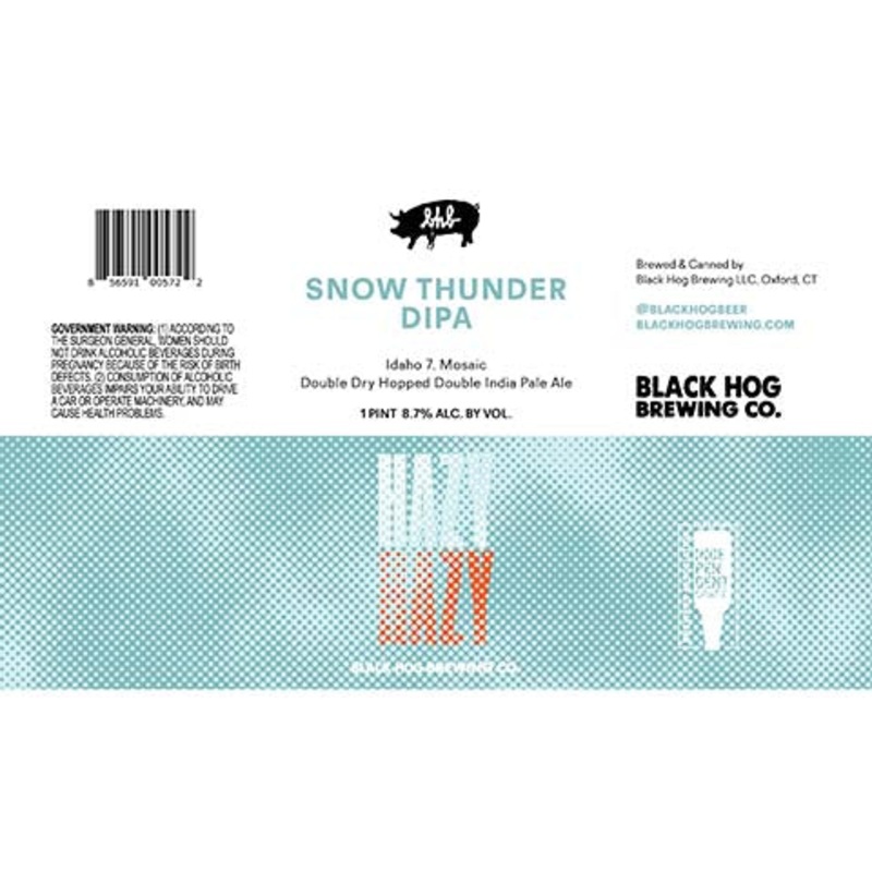 Black Hog Snow Thunder DIPA 16OZ SINGLE CAN