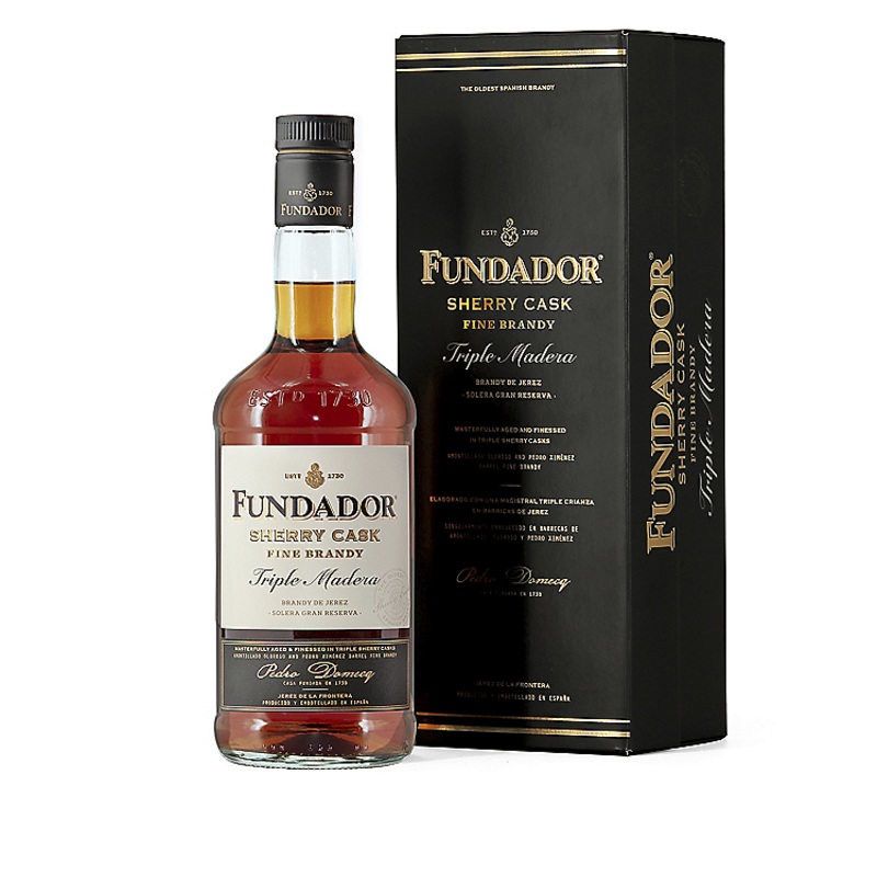 FUNDADOR BRANDY DE JEREZ SOLERA GRAN RESERVA TRIPLE MADERA SHERRY CASK 80 750ML 750ML