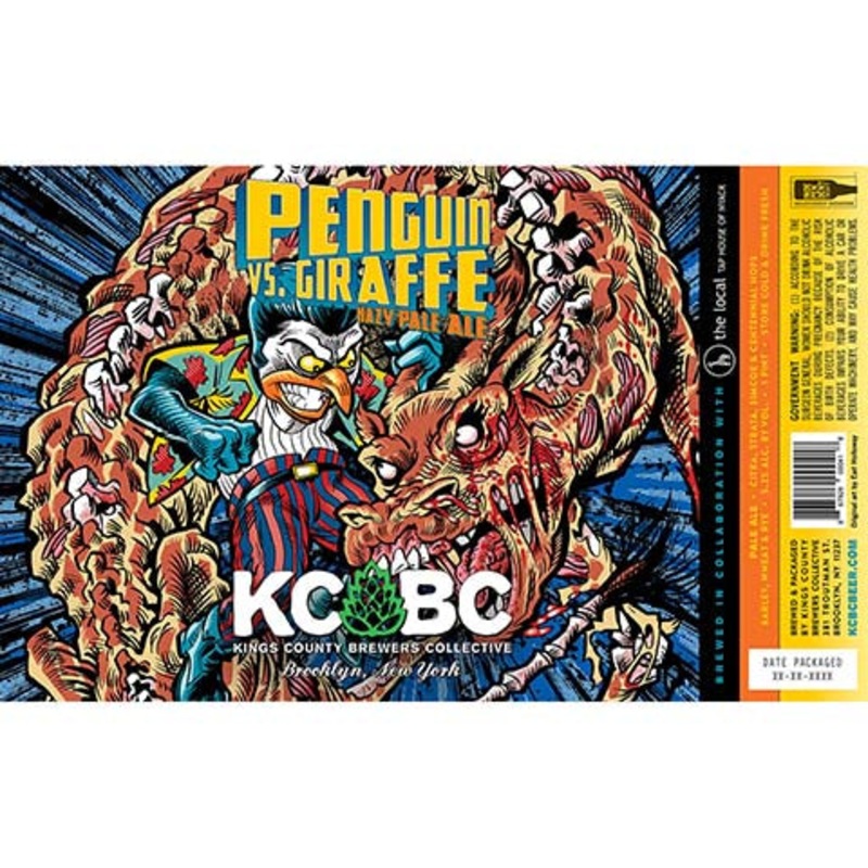 Kings County Brewers Collective Penguins vs. Giraffe Hazy Pale Ale 16OZ SINGLE CAN