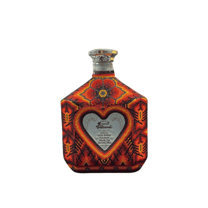 Riqueza Cultural Anejo Ceramica Floral Tequila 750mL