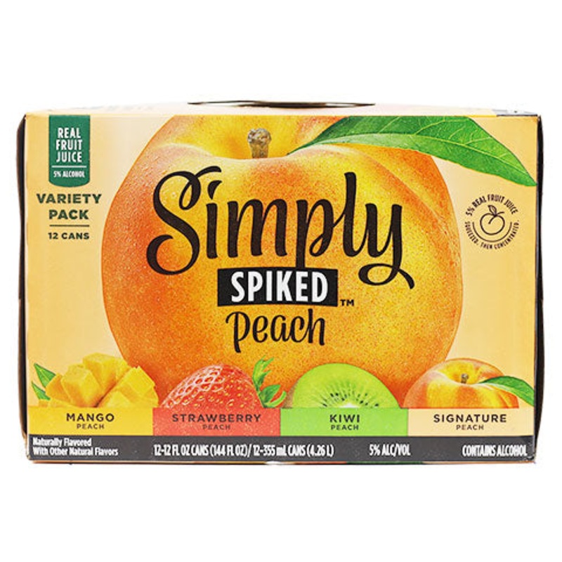 Simply Spiked Peach Variety Pack 12PK 12OZ CAN