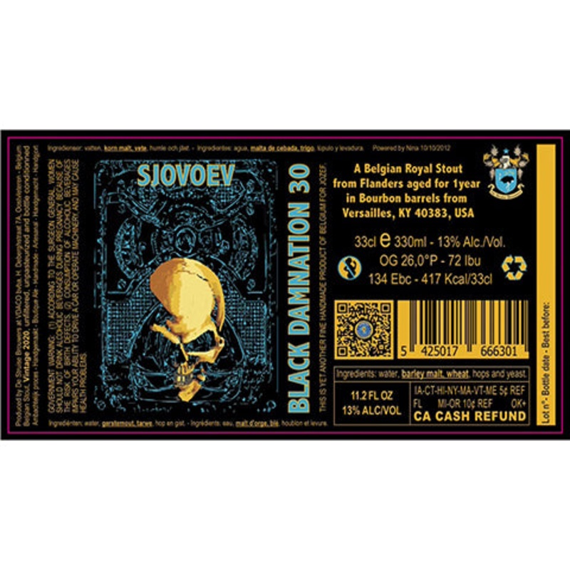 Struise Black Damnation XXX Sjovoev 330ML BTL
