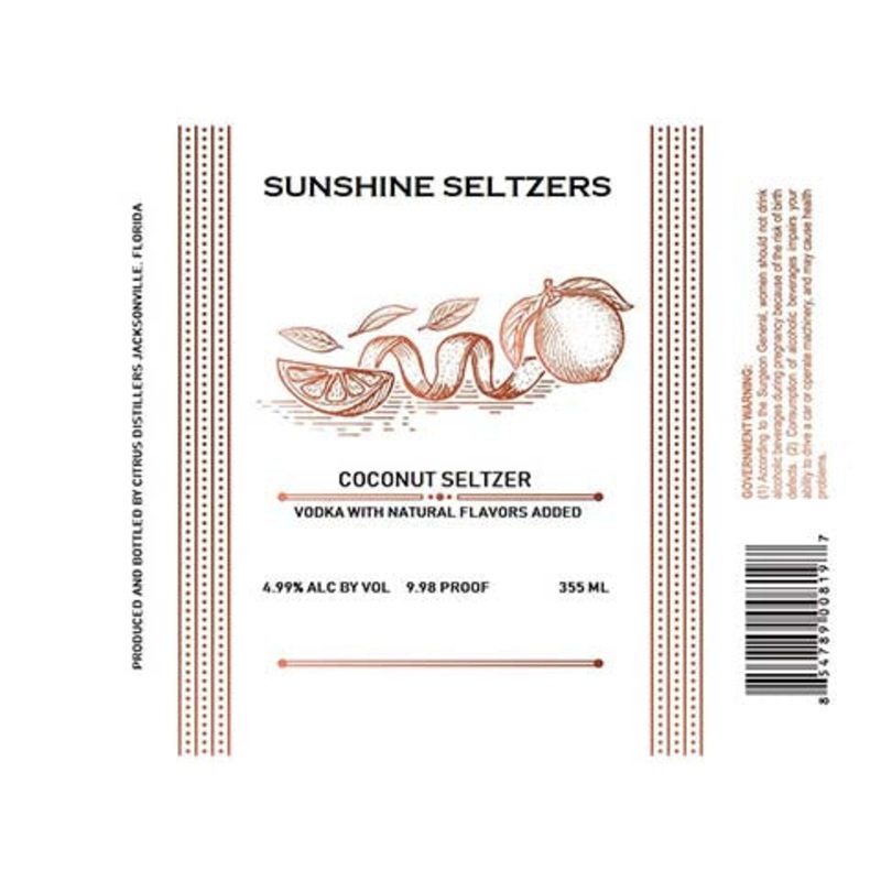 Citrus Sunshine Coconut Seltzer 355ML BTL