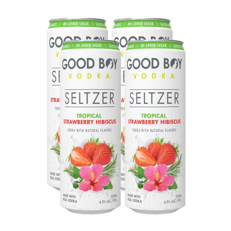 Good Boy Seltzer – Tropical Strawberry Hibiscus 4pk