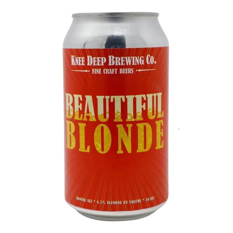 Knee Deep Brewing Co. ‘Beautiful Blonde’ Blonde Ale Beer 6-Pack 16OZ SINGLE CAN