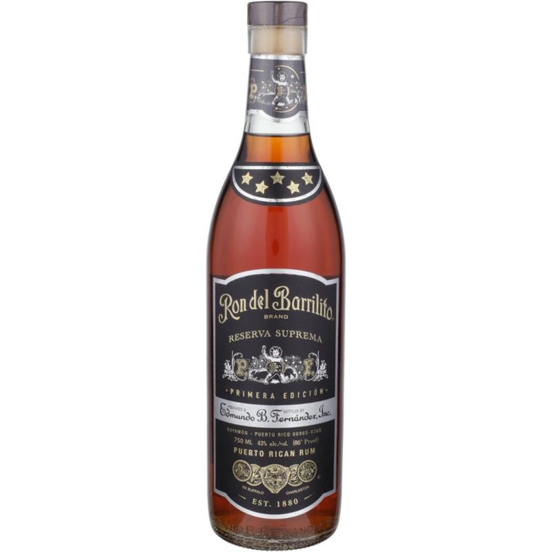 RON DEL BARRILITO AGED RUM FIVE STARS PRIMERA EDICION RESERVA SUPREMA 86 750ML 750ML
