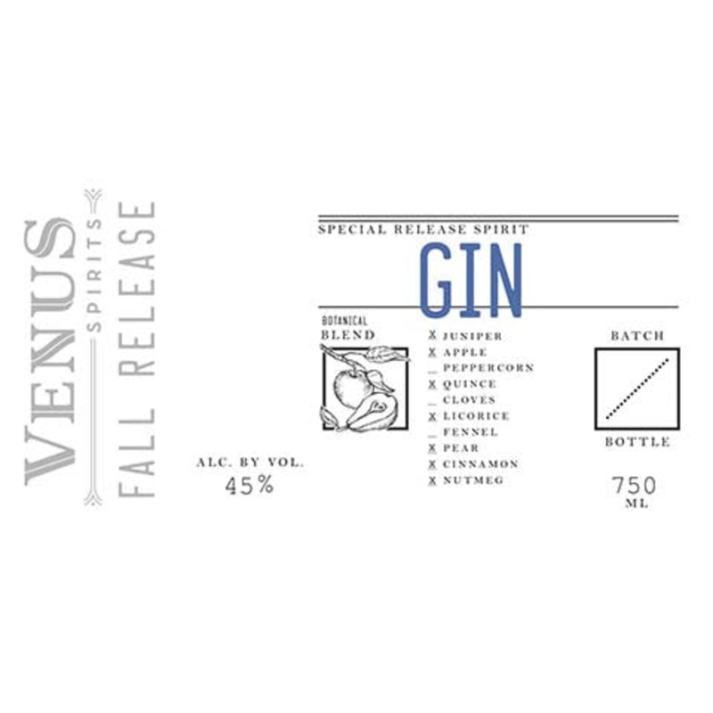 Venus Spirits Fall Release Gin 750ML BTL