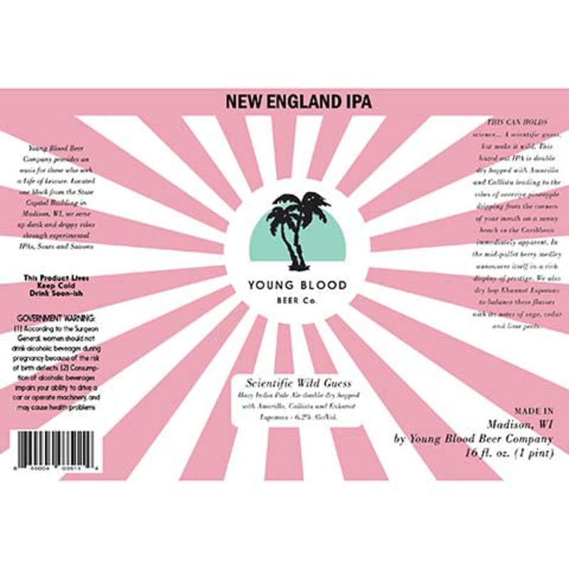 Young Blood Scientific Wild Guess IPA 16OZ SINGLE CAN