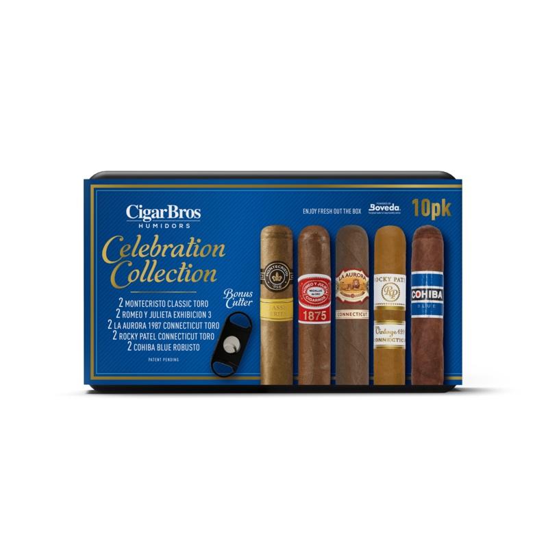 Celebration Collection by CigarBros 10ct Celebration Collection + 7% Discount + FREE Humidor
