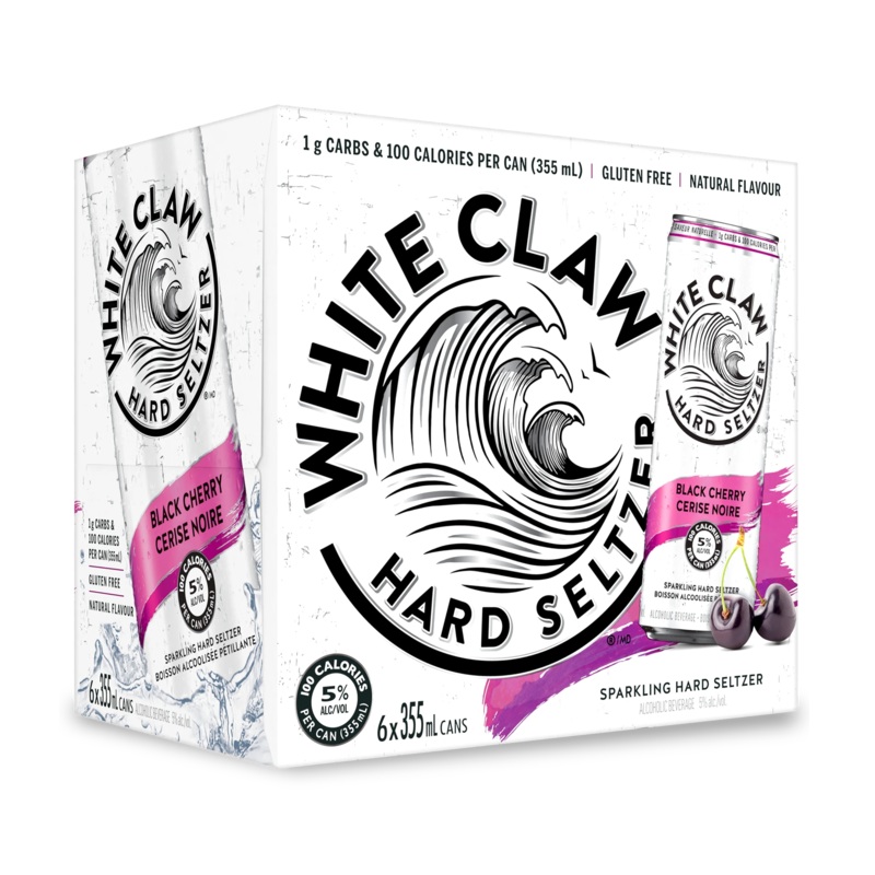 WHITE CLAW HARD SELTZER BLACK CHERRY 355ML 6PK CAN @ Sage Hill [1022897] 2130 ml