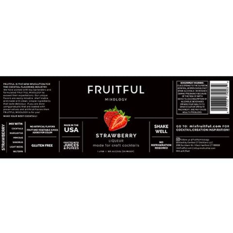Fruitful Mixology Strawberry Liqueur 1L BTL