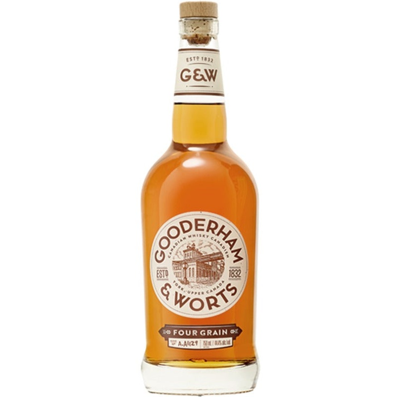 GOODERHAM & WORTS CANADIAN WHISKY FOUR GRAIN 88.8 750ML 750ML