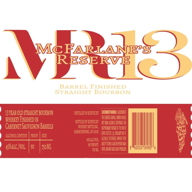 McFarlanes Reserve 13 Year Bourbon Finished in Cabernet Sauvignon Barrels
