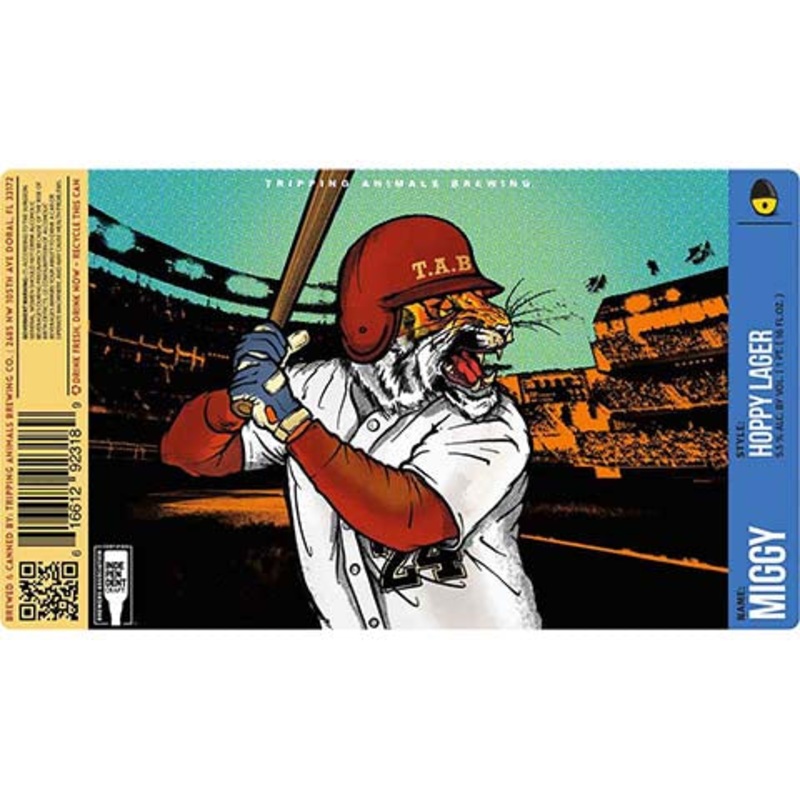 Tripping Animals Miggy Hoppy Lager 16OZ SINGLE CAN