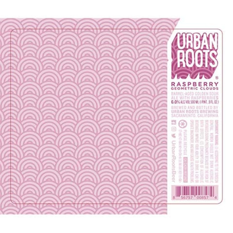 Urban Roots Raspberry Geometric Clouds Golden Sour Ale 500ML BTL