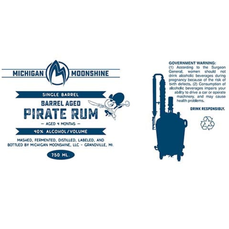 Michigan Moonshine Barrel Aged Pirate Rum 750ML BTL