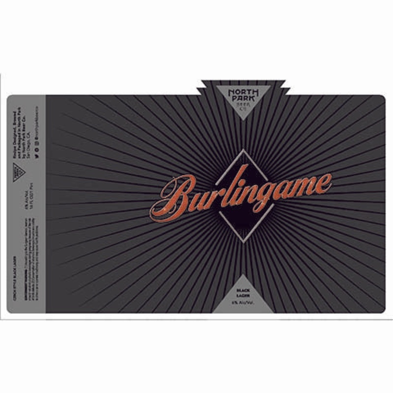 North Park Burlingame Black Lager 16OZ SINGLE CAN