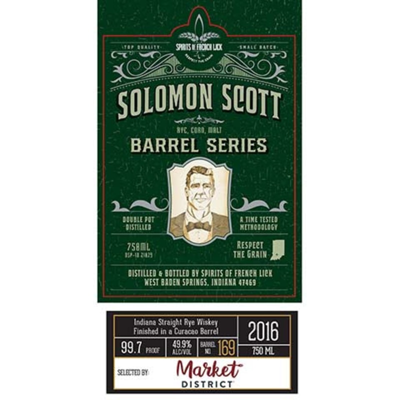 Spirits of French Lick Solomon Scott Rye Whiskey 750ML BTL