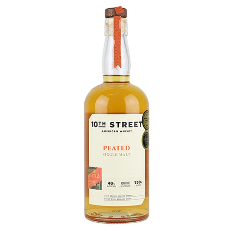 10th Street Peated Single Malt American Whisky 750ML BTL
