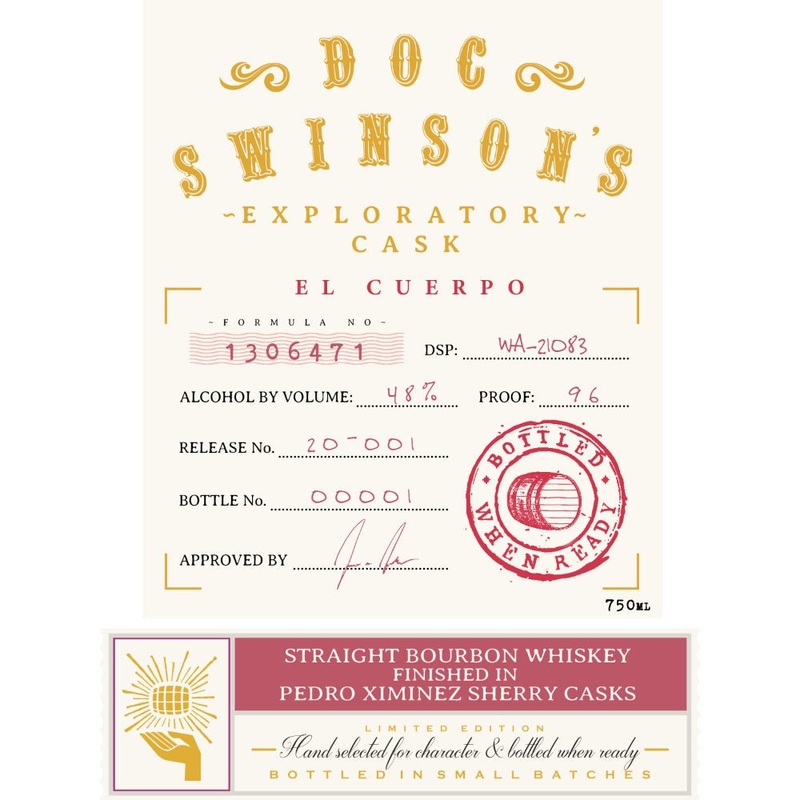 Doc Swinsons Exploratory Cask El Cuerpo Straight Bourbon