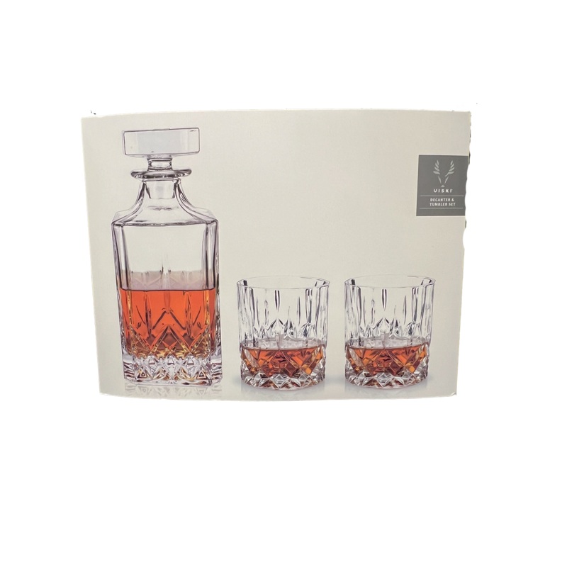 Viski Decanter & Tumbler Set 3 Piece